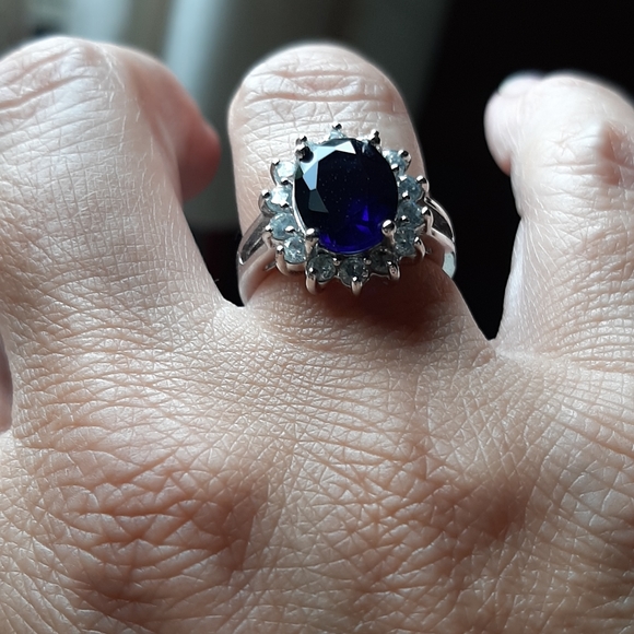 Blue jeweled ring - Picture 5 of 7